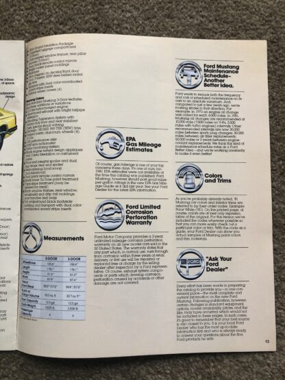 1981 Ford Mustang Brochure - Image 9
