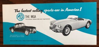 1956/57 MG MGA Brochure