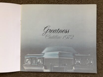 1972 Cadillac Range Brochure Fleetwood, Calais, De Ville - Image 2