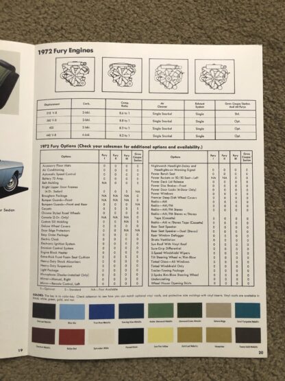 1972 Plymouth Fury Brochure - Image 11