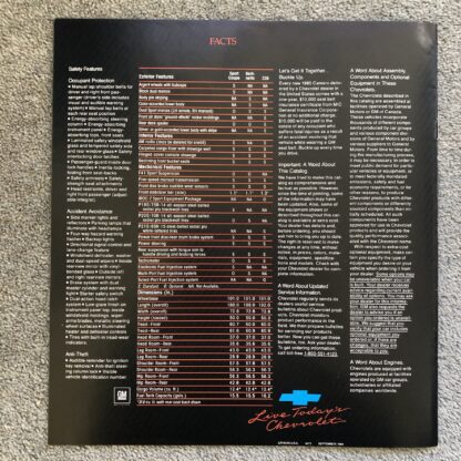 1985 Chevrolet Camaro Brochure - Image 11