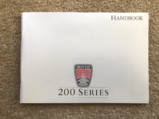 1987 Rover 200 Series Handbook