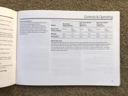 1987 Rover 200 Series Handbook - Image 5