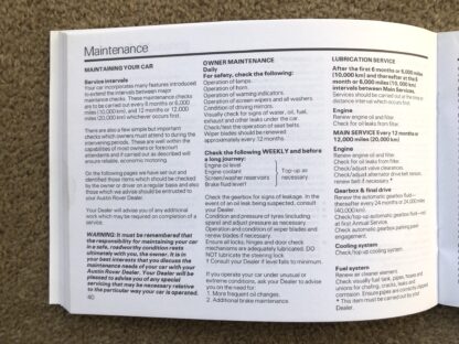 1987 Rover 200 Series Handbook - Image 8