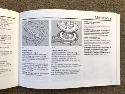 1987 Rover 200 Series Handbook - Image 10
