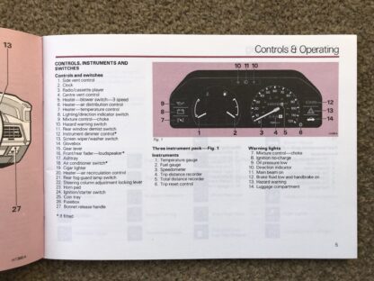1984 Rover 200 Series Handbook - Image 3