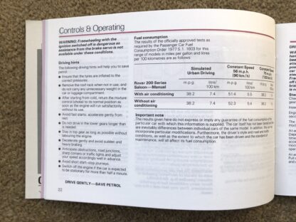 1984 Rover 200 Series Handbook - Image 6