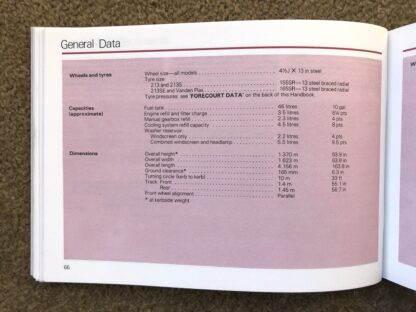 1984 Rover 200 Series Handbook - Image 16