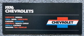 1976 Chevrolet Range Brochure Corvette Chevelle Camaro Impala