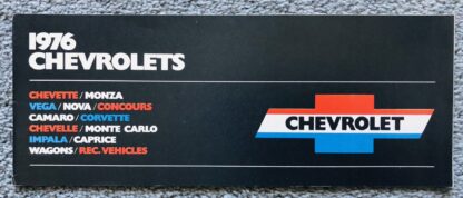 1976 Chevrolet Range Brochure Corvette Chevelle Camaro Impala