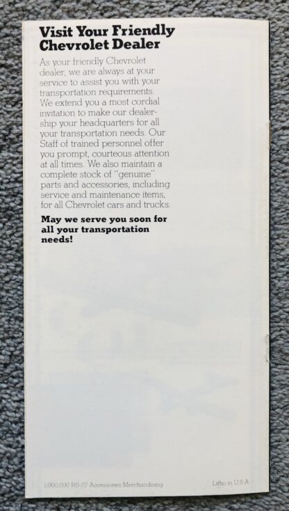 1975 Chevrolet Accessories Brochure - Image 9
