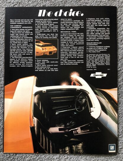 1977 Chevrolet Corvette Brochure - Image 4