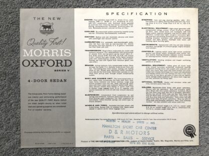 1960 Morris Oxford Brochure - Image 2