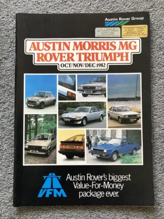1982 Austin Morris MG Rover Triumph Range Brochure
