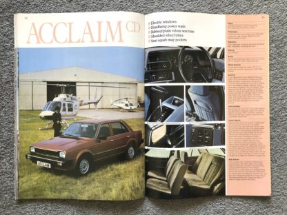 1982 Austin Morris MG Rover Triumph Range Brochure - Image 14