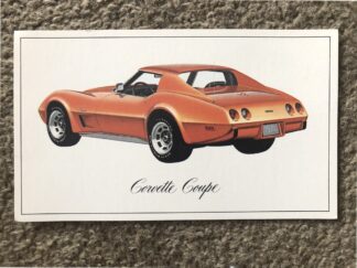 70's/80's Chevrolet Range Postcards Corvette and Camaro