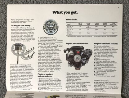 1976 Chevrolet Camaro Brochure - Image 7