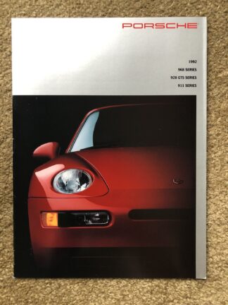 1992 Porsche Range Brochure, 968, 911 928