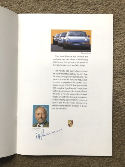 1993 Porsche Range Brochure, 968, 911 928 - Image 2