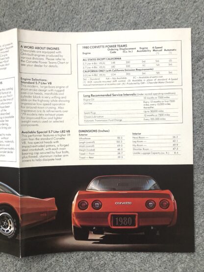 1980 Chevrolet Corvette Brochure - Image 4