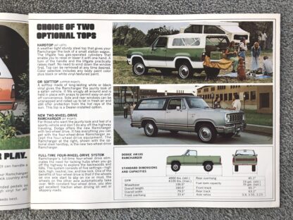 1975 Dodge Ramcharger Truck Brochure - Image 5