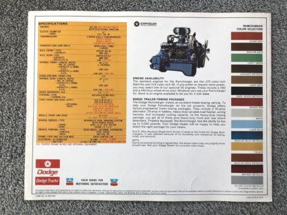 1975 Dodge Ramcharger Truck Brochure - Image 6