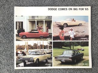 1965 Dodge Range Coronet, Dart, Polara, Custom, Monaco Brochure