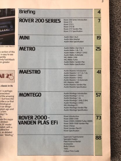 1984 Austin Morris Rover MG Range - Image 2