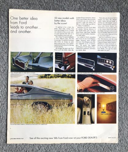 1968 Ford Range Brochure Mustang, Falcon, Thunderbird, Galaxie, Fairlane - Image 7
