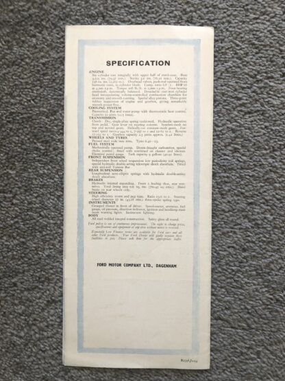 1950s Ford Zephyr Six MK I Brochure - Image 3
