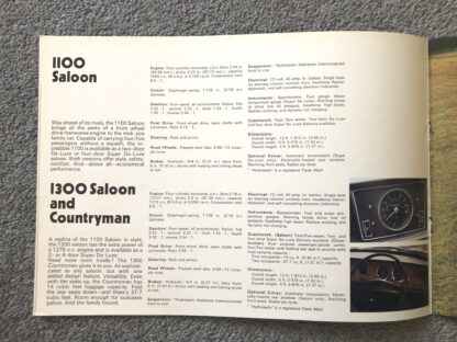 1971 Austin Saloon Range Brochure Mini Maxi 1300 1800 - Image 5