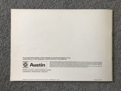1971 Austin Saloon Range Brochure Mini Maxi 1300 1800 - Image 9