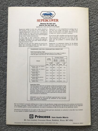 1978 Austin Morris Princess Brochure - Image 12