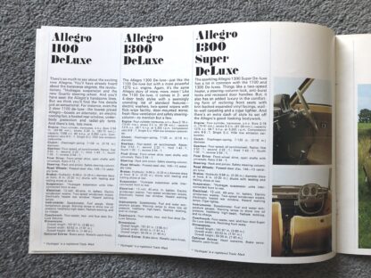 1973 Austin Morris Range Mini, Maxi, Allegro, 1800, 2200 Brochure - Image 6