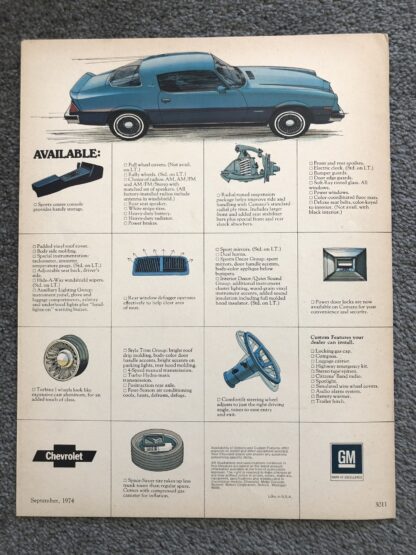 1975 Chevrolet Camaro Brochure - Image 6