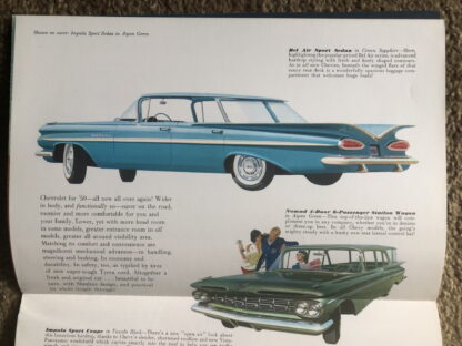1959 Chevrolet Range Impala Bel Air Biscayne Kingswood Brochure - Image 3