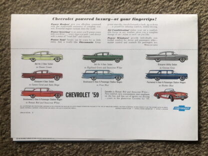 1959 Chevrolet Range Impala Bel Air Biscayne Kingswood Brochure - Image 12
