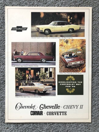 1966 Chevrolet Range Brochure Impala, Caprice, Bel Air, Biscayne, Corvette