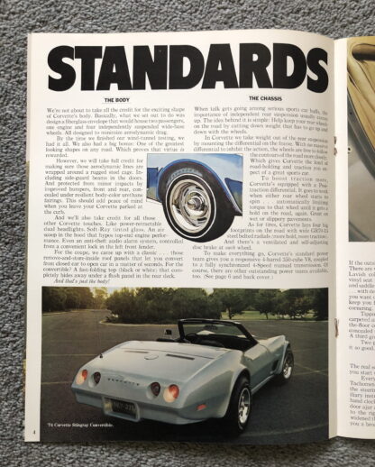 1974 Chevrolet Corvette Brochure - Image 3