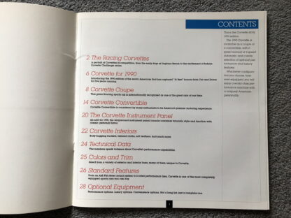 1990 Chevrolet Corvette Brochure - Image 3