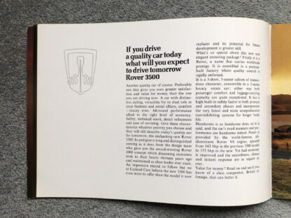 1977 Rover SD1 3500 Brochure - Image 5