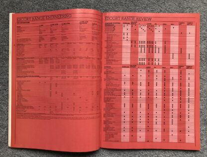 1985 Ford Range Brochure  Escort, Fiesta, Orion, Sierra, Capri, Granada - Image 8