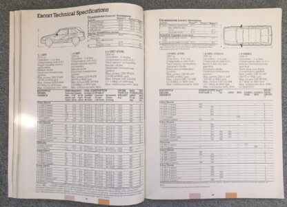 1987 Ford Range Brochure  Escort, Fiesta, Orion, Sierra, Granada, Scorpio - Image 8
