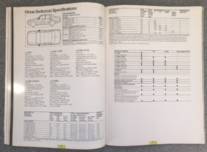 1987 Ford Range Brochure  Escort, Fiesta, Orion, Sierra, Granada, Scorpio - Image 10