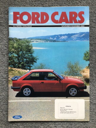 1980 Ford Range Brochure  Fiesta, Escort, Cortina, Capri, Granada