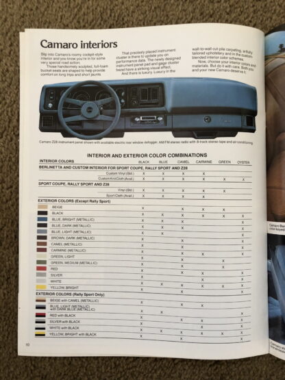 1979 Chevrolet Camaro Brochure - Image 6