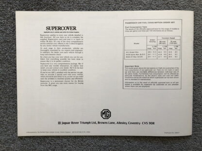 1979 MG MGB Midget Brochure - Image 11
