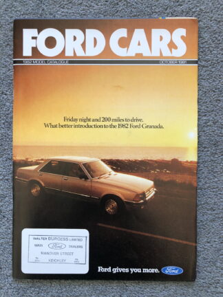1982 Ford Range Brochure  Escort, Fiesta, Cortina, Capri, Granada
