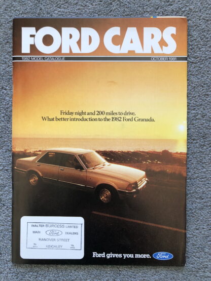 1982 Ford Range Brochure  Escort, Fiesta, Cortina, Capri, Granada