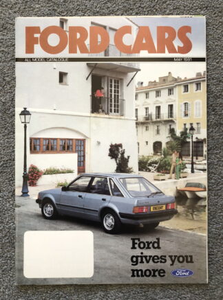1981 Ford Range Brochure  Escort, Fiesta, Cortina, Capri, Granada